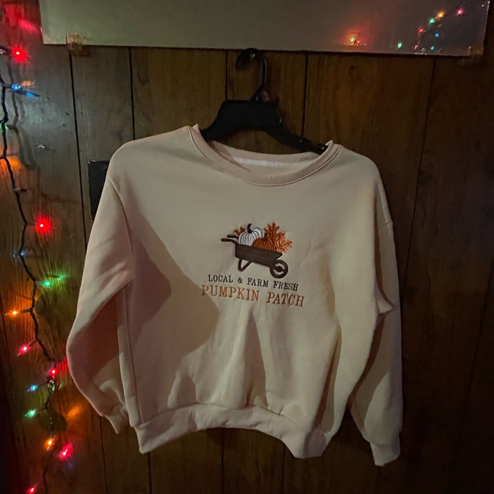 Pumpkin Patch Fall Graphic Sweatshirt Cream Autumn Crewneck